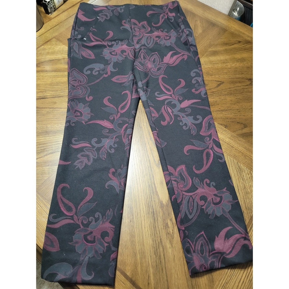 Chico's So Slimming Juliet Nature‎ Floral Ankle Pants. Size 10